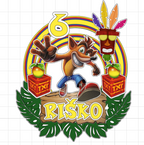 Crash Bandicoot – svietiaci LED zapich na tortu s menom
