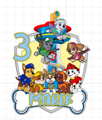 Paw Patrol – Záchranná misia – svietiaci LED zapich na tortu s menom