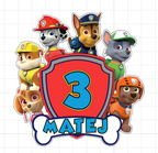 Paw Patrol – Hrdinovia v akcii – svietiaci LED zapich na tortu s menom