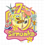 SpongeBob – ružový LED zapich na tortu s menom