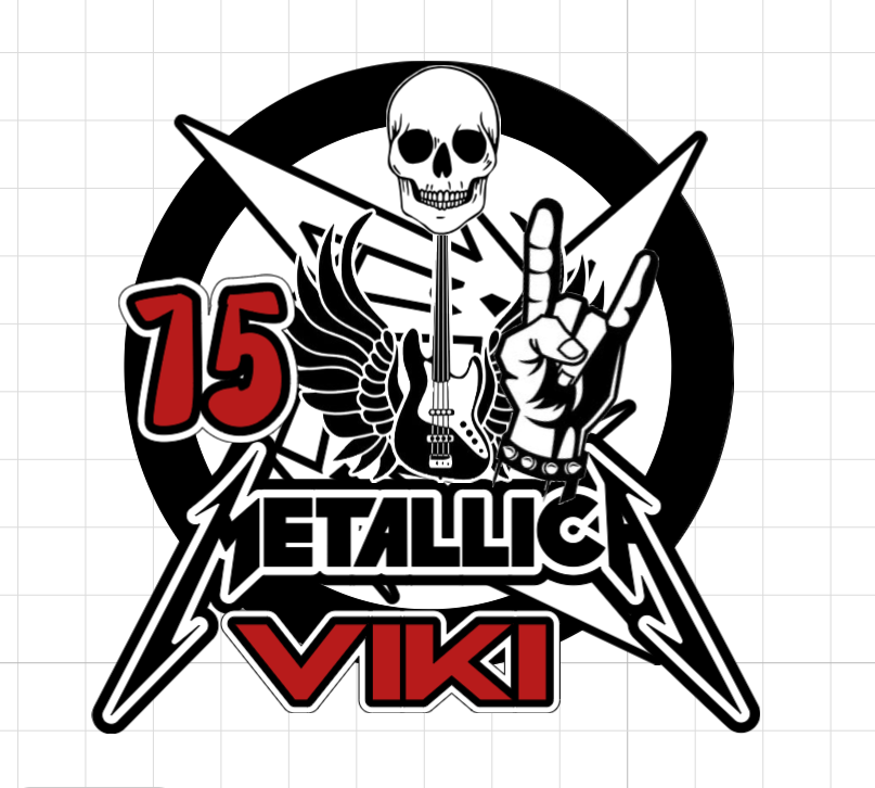 Metallica – svietiaci LED zapich na tortu s menom