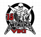 Metallica – svietiaci LED zapich na tortu s menom
