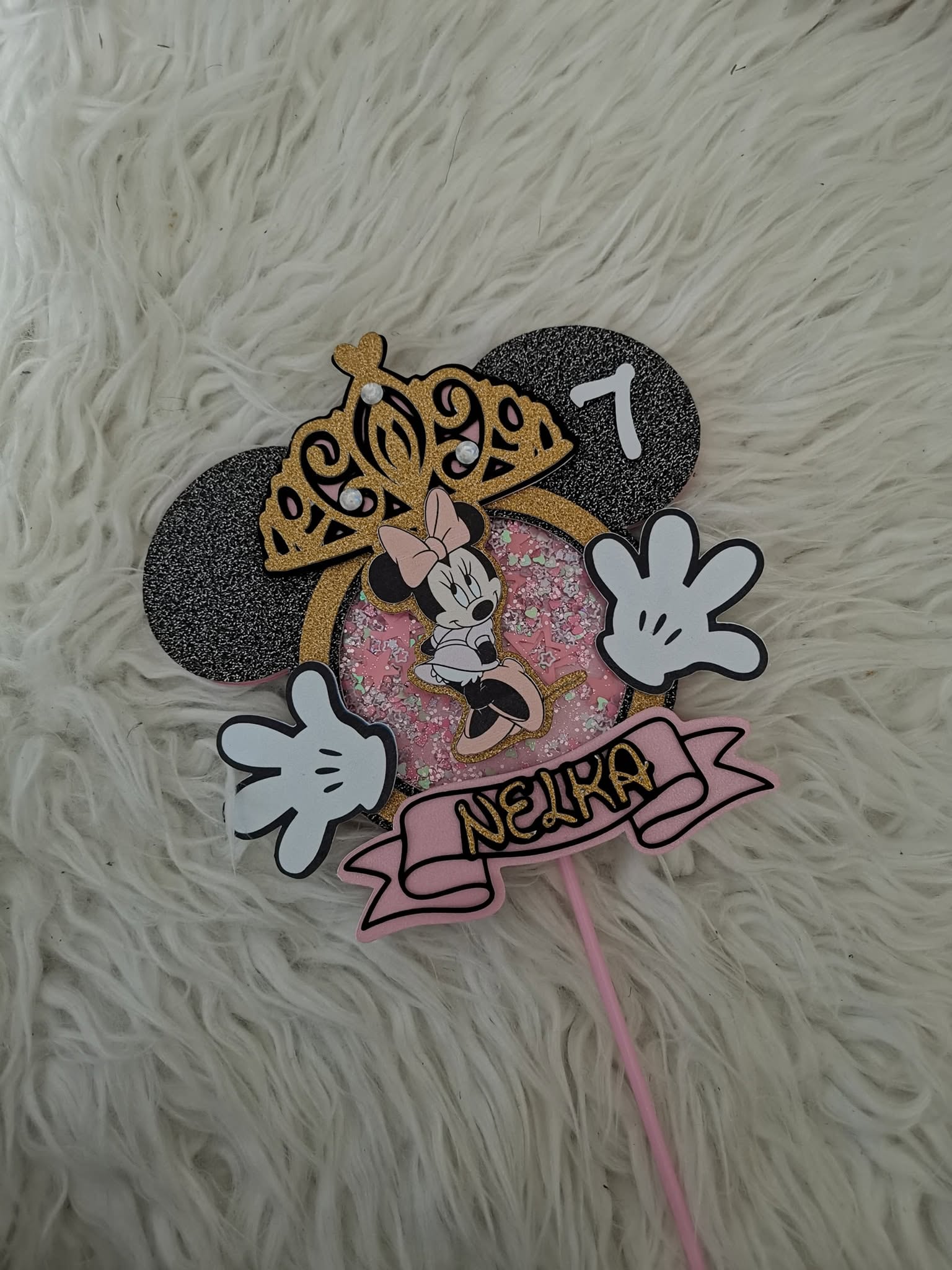 Minnie Mouse – Ružové dobrodružstvo – zapich na tortu s menom