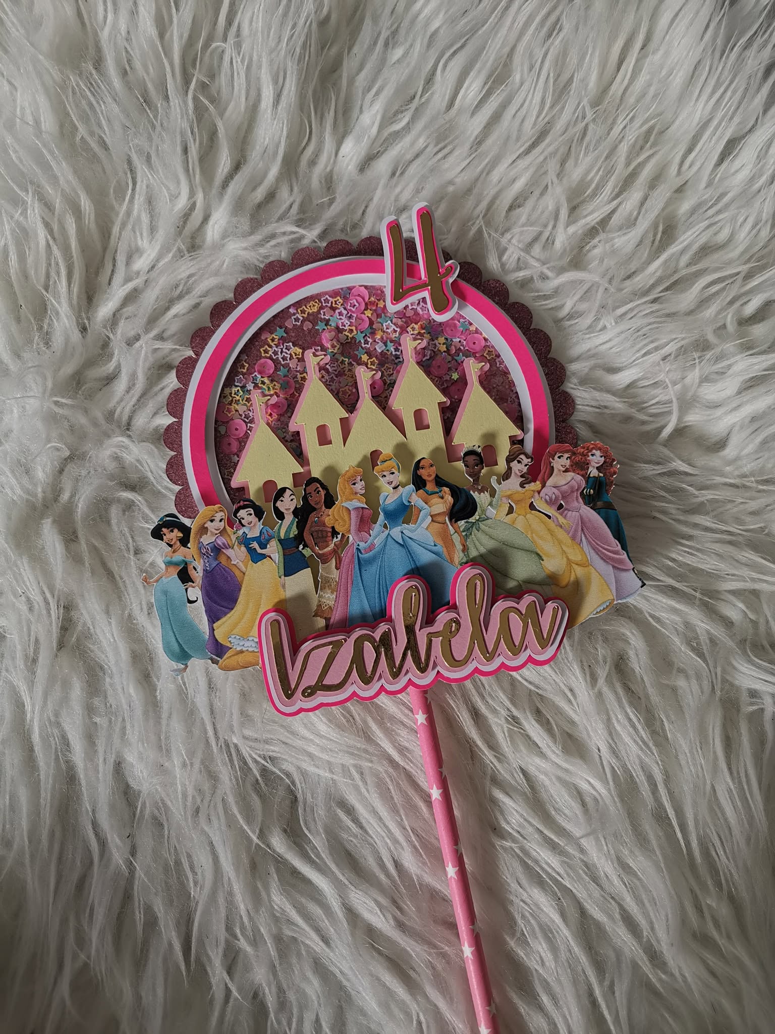 Disney Princess – Rozprávkové princezné – zapich na tortu s menom