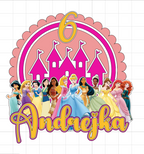 Disney princezné – kráľovský LED zapich na tortu s menom