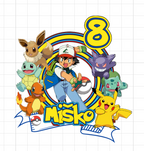 Pokémon – svietiaci LED zapich na tortu s menom