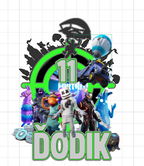 Fortnite – Battle Royale – svietiaci LED zapich na tortu s menom