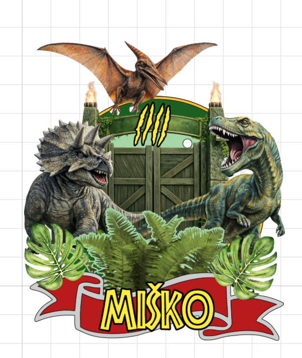 Jurský park – Svet dinosaurov – svietiaci LED zapich na tortu s menom