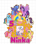 My Little Pony – Čarovné priateľstvo – svietiaci LED zapich na tortu s menom