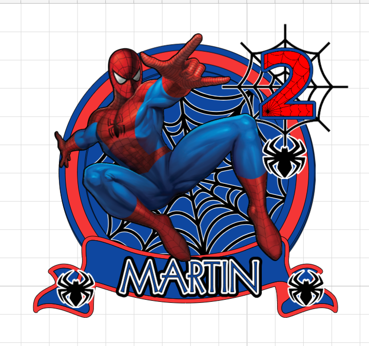Spider-Man – Pavúčí hrdina – svietiaci LED zapich na tortu s menom