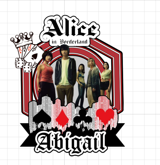 Alice in Borderland – svietiaci LED zapich na tortu s menom