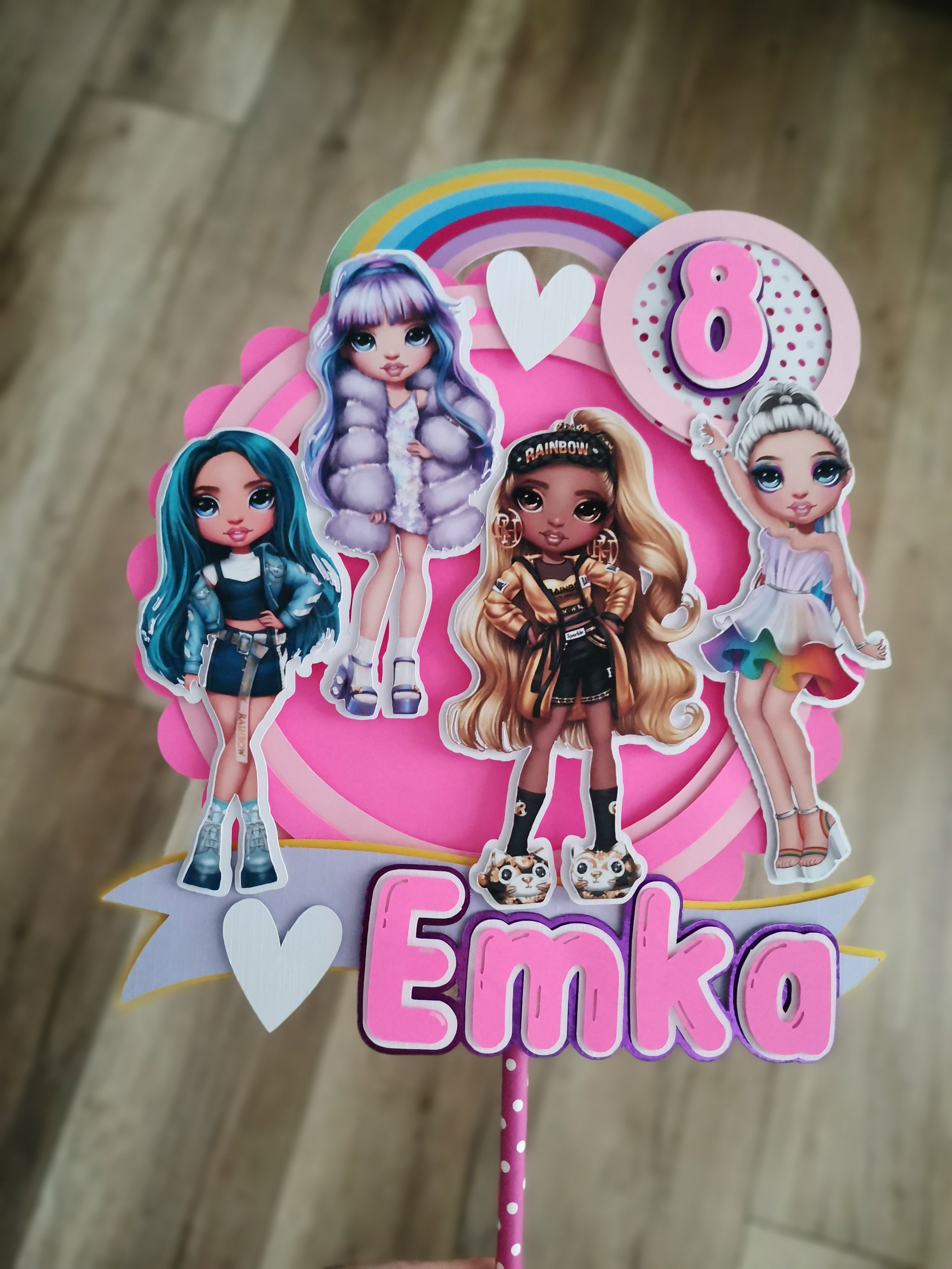 Rainbow High – 3D zapich na tortu s menom