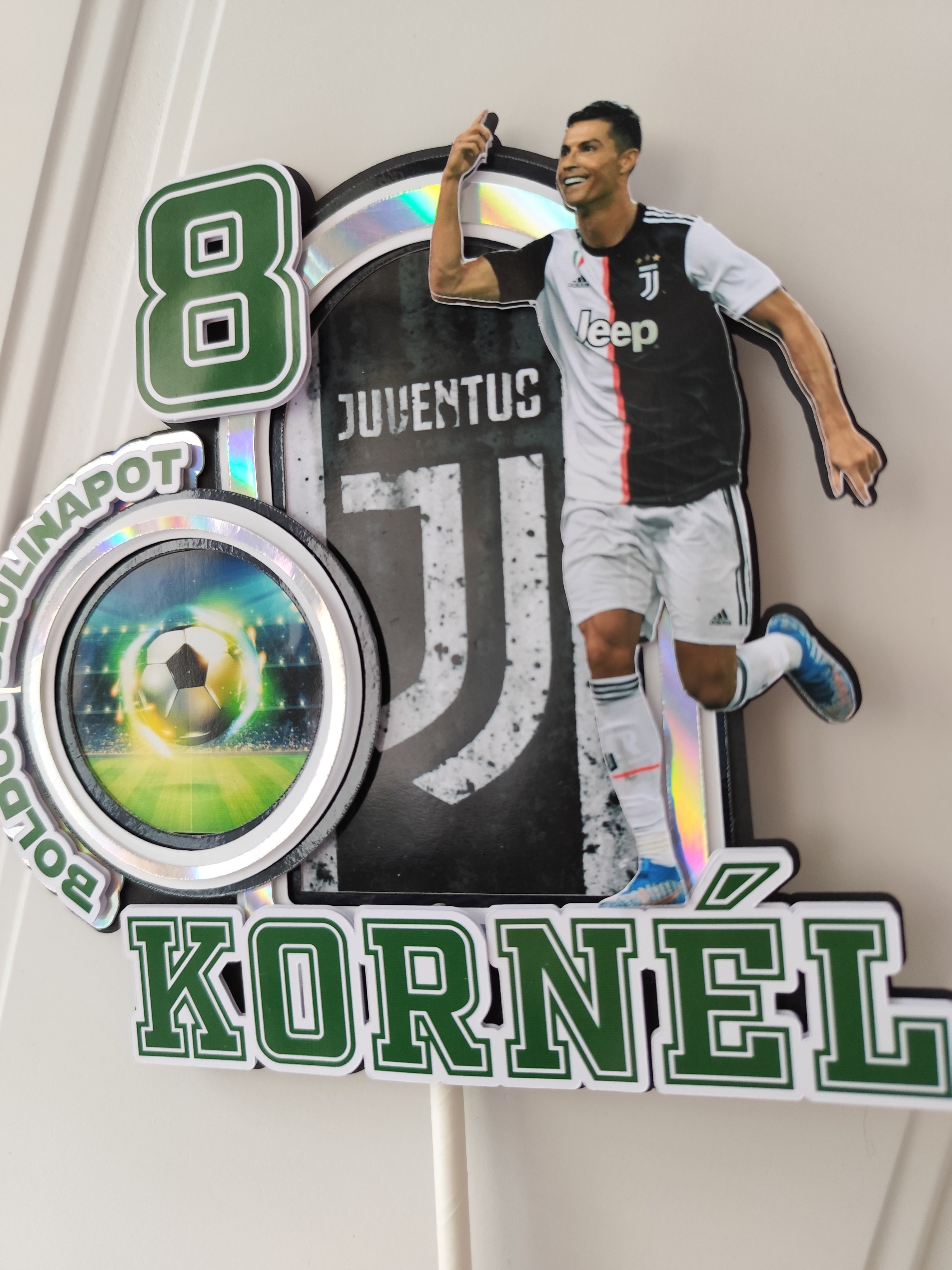 Juventus – 3D zapich na tortu s menom