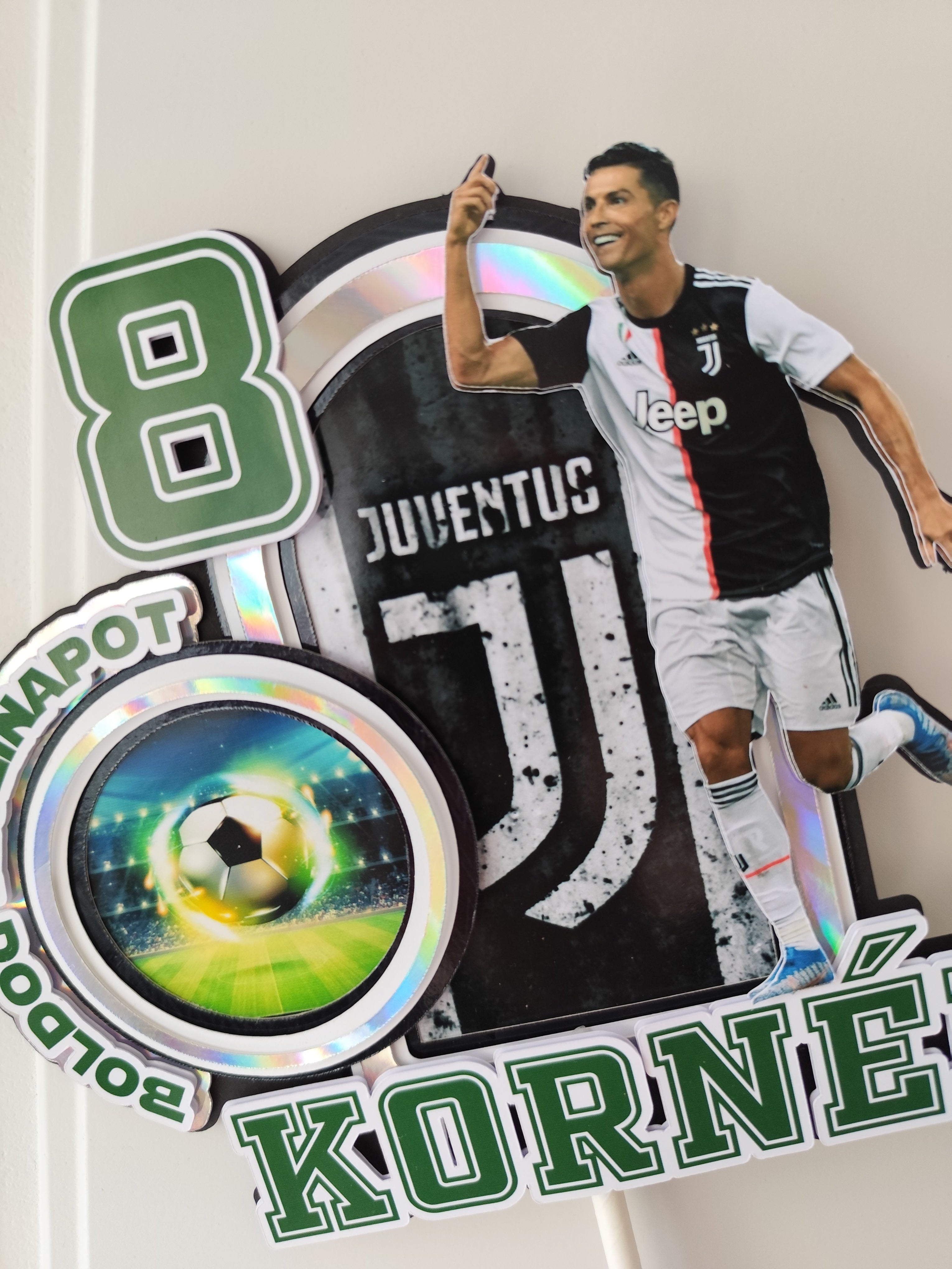 Juventus – 3D zapich na tortu s menom