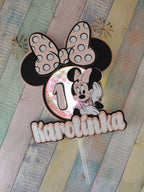 Minnie Mouse – svietiaci LED zapich na tortu s menom