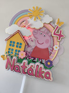 Peppa Pig – svietiaci LED zapich na tortu s menom