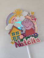 Peppa Pig – svietiaci LED zapich na tortu s menom
