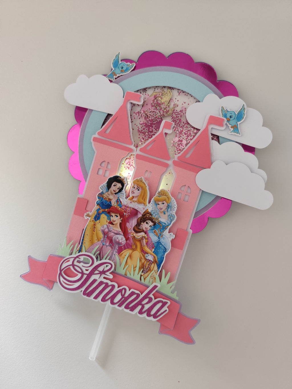 Disney princezné – svietiaci LED zapich na tortu s menom