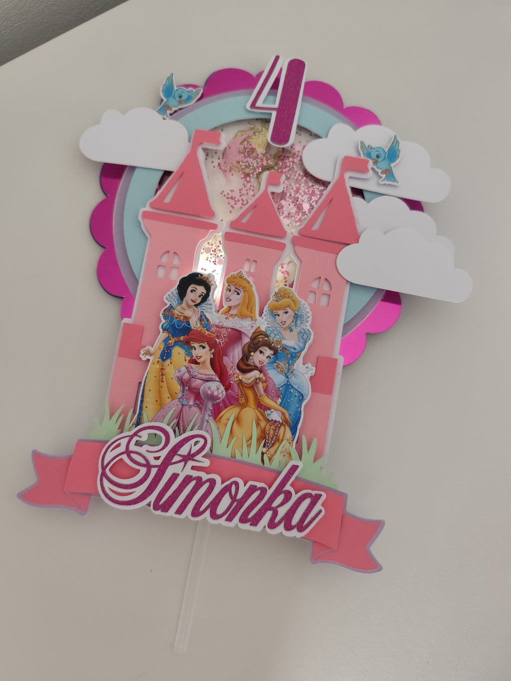 Disney princezné – svietiaci LED zapich na tortu s menom