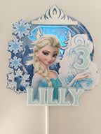Frozen – Elsa – svietiaci LED zapich na tortu s menom