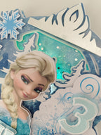 Frozen – Elsa – svietiaci LED zapich na tortu s menom
