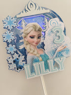Frozen – Elsa – svietiaci LED zapich na tortu s menom