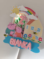 Peppa Pig – rodinka LED zapich na tortu s menom