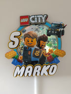 LEGO City – svietiaci LED zapich na tortu s menom