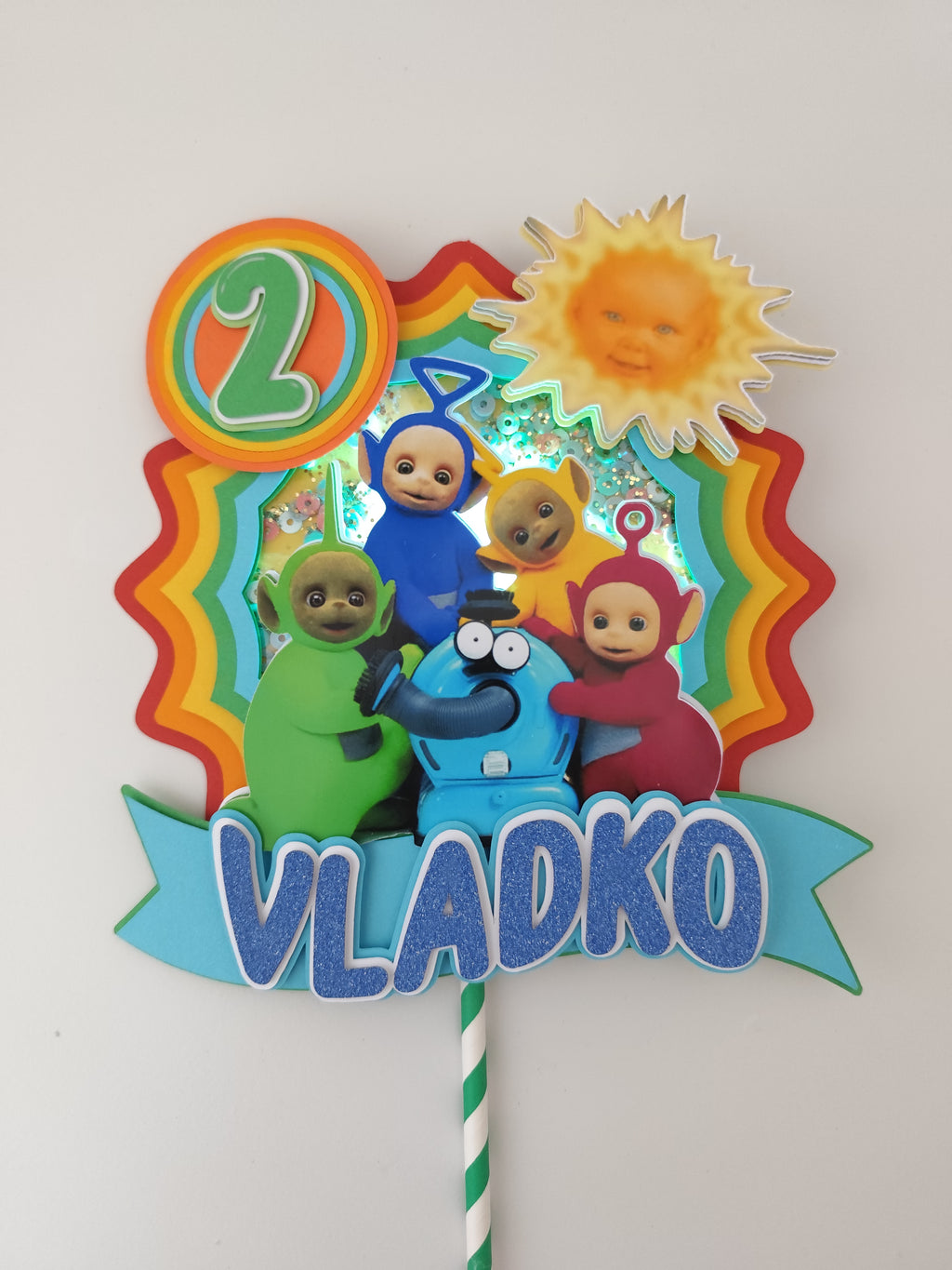 Teletubbies – svietiaci LED zapich na tortu s menom