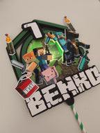 Minecraft – pixelový LED zapich na tortu s menom