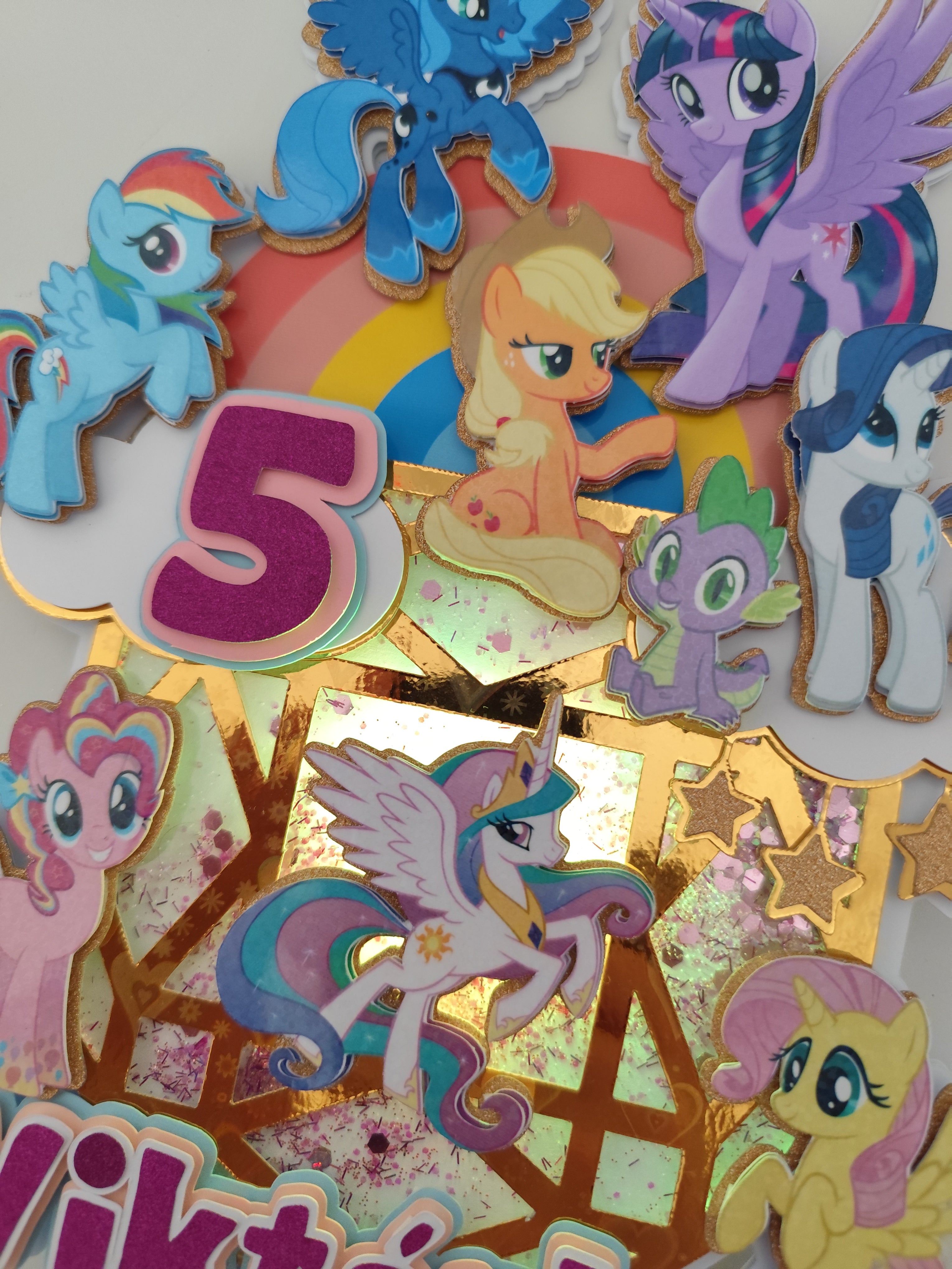 My Little Pony – svietiaci LED zapich na tortu s menom