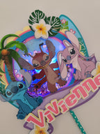 Lilo & Stitch – Angel – svietiaci LED zapich na tortu s menom 💗