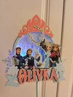 Frozen Pink – svietiaci LED zapich na tortu s menom