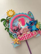 Lilo & Stitch – svietiaci LED zapich na tortu s menom