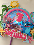 Lilo & Stitch – svietiaci LED zapich na tortu s menom