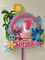 Lilo & Stitch – svietiaci LED zapich na tortu s menom
