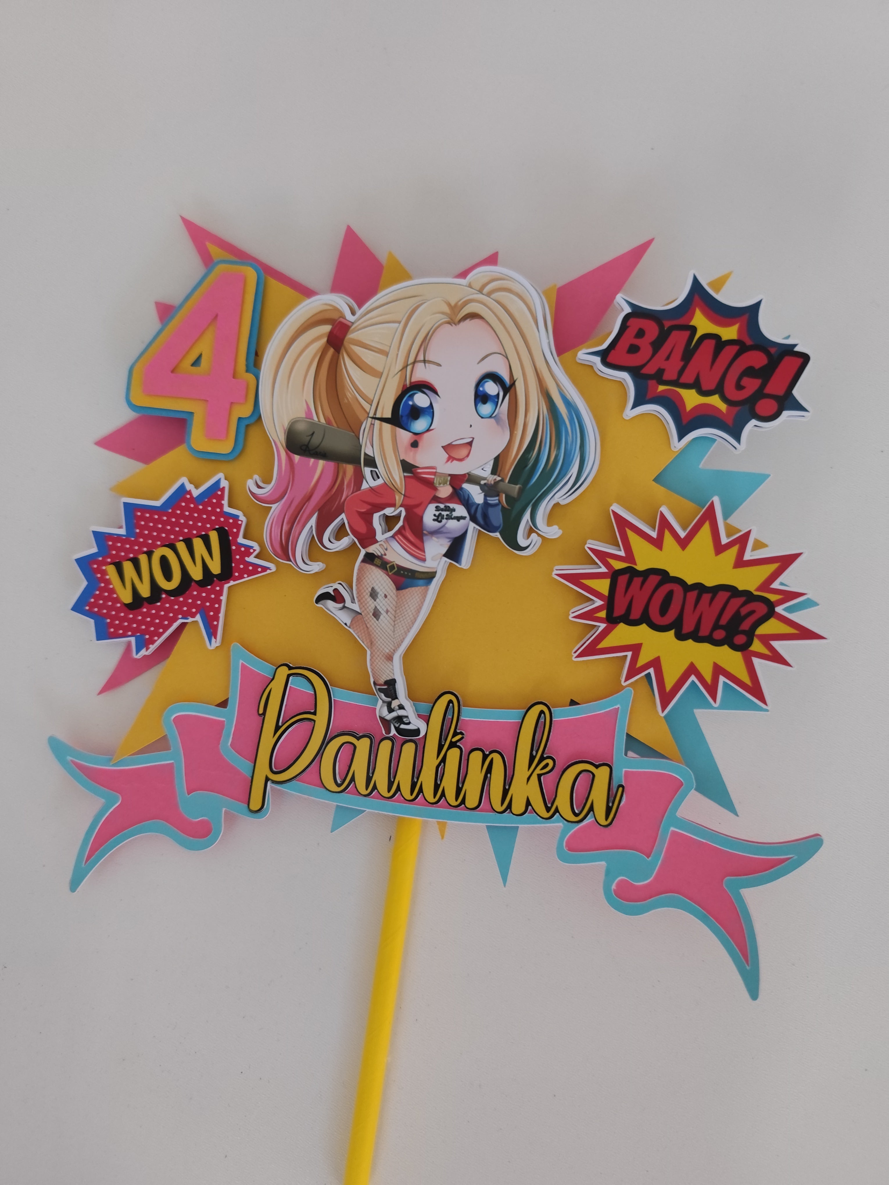 Harley Quinn – 3D zapich na tortu s menom