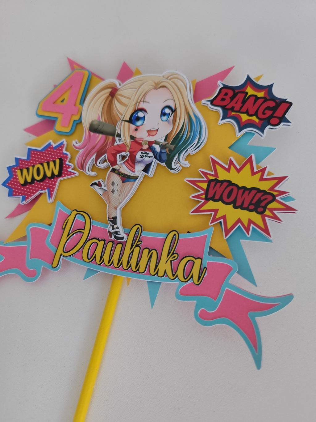 Harley Quinn – 3D zapich na tortu s menom