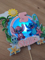 Lilo & Stitch – tropický LED zapich na tortu s menom 🌺