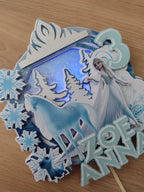 Frozen – Elsa s koňom – svietiaci LED zapich na tortu s menom
