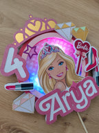 Barbie – svietiaci LED zapich na tortu s menom