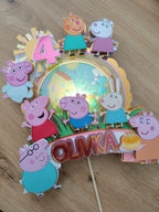 Peppa Pig – rodinný LED zapich na tortu s menom 🐷