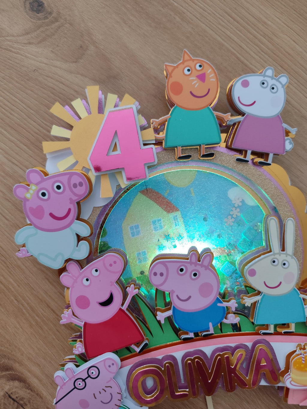 Peppa Pig – rodinný LED zapich na tortu s menom 🐷