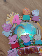 Peppa Pig – rodinný LED zapich na tortu s menom 🐷