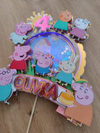 Peppa Pig – rodinný LED zapich na tortu s menom 🐷