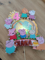 Peppa Pig – rodinný LED zapich na tortu s menom 🐷