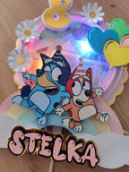 Bluey – svietiaci LED zapich na tortu s menom