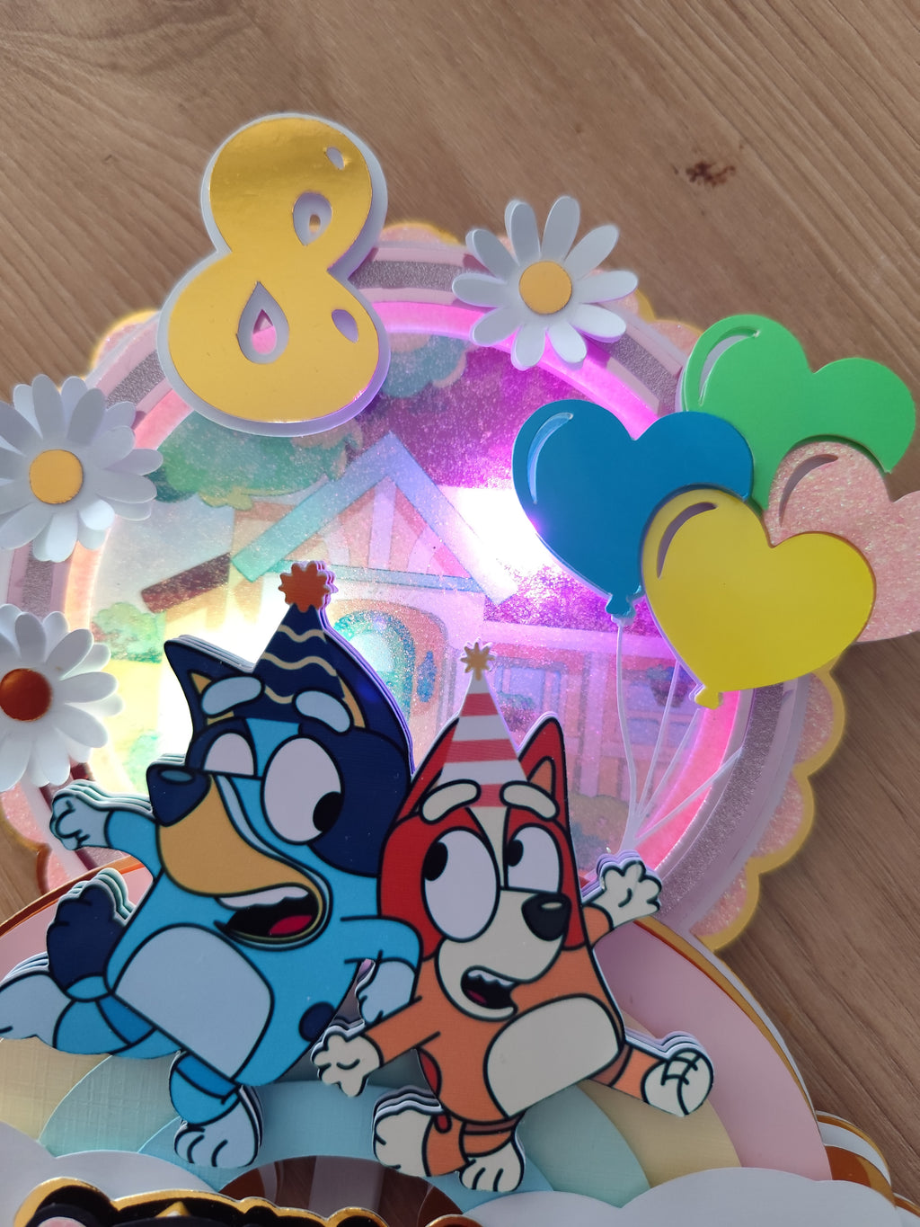 Bluey – svietiaci LED zapich na tortu s menom