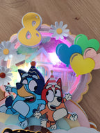 Bluey – svietiaci LED zapich na tortu s menom
