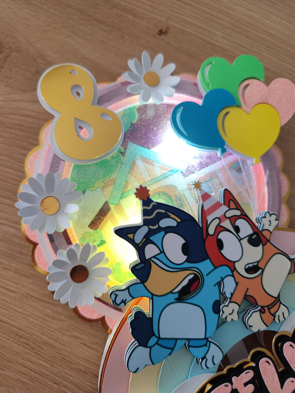 Bluey – svietiaci LED zapich na tortu s menom